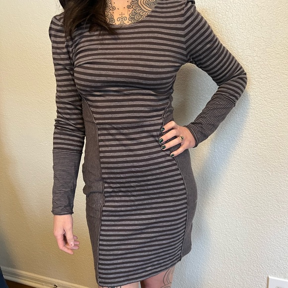 Free People Striped Mini Dress Size 4 - Picture 1 of 3